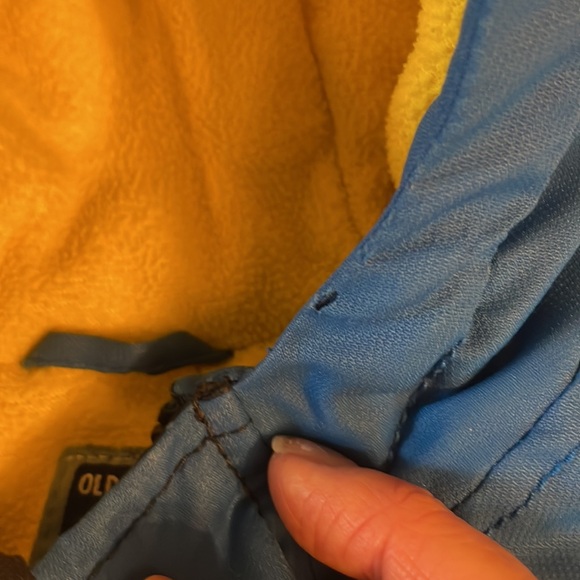 3 pc weather set, LL Bean Fleece vest, ski jacket, and mittens, size: 12-18 mo - Picture 7 of 9